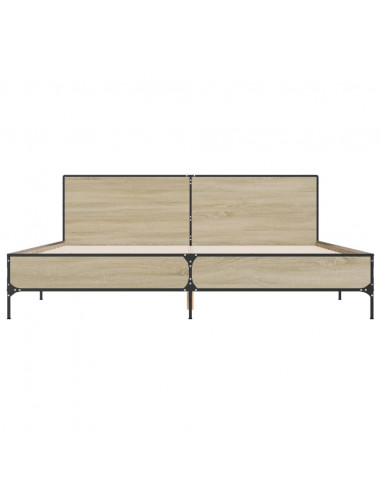 Giroletto Rovere Sonoma 200x200 cm Legno Multistrato e Metallo