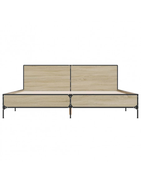Giroletto Rovere Sonoma 200x200 cm Legno Multistrato e Metallo