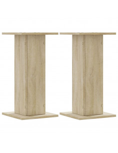 Supporti per Piante 2 pz Rovere Sonoma 30x30x60cm in Truciolato 2