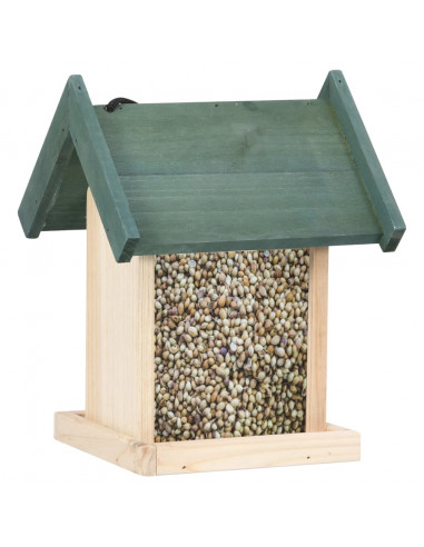 Mangiatoie per Uccelli 4 pz in Legno di Abete