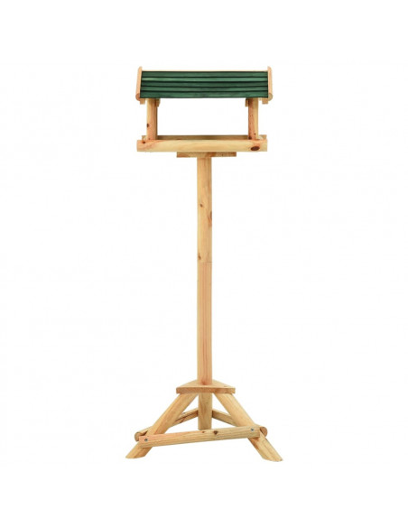 Mangiatoia Uccelli con Supporto 37x28x100 cm in Legno Abete