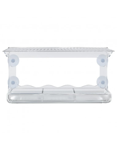 Mangiatoie per Uccelli da Finestra 2 pz in Acrilico 30x12x15 cm