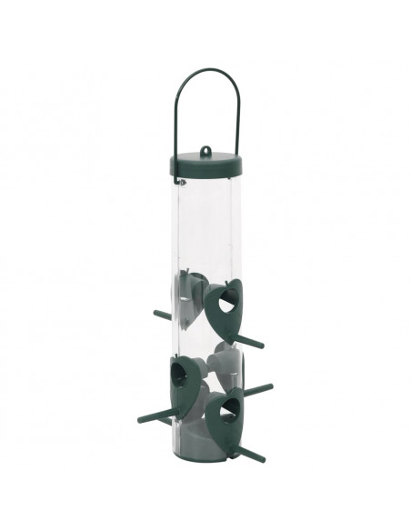 Mangiatoie per Uccelli 3 pz Verde Scuro 17x17x32 cm