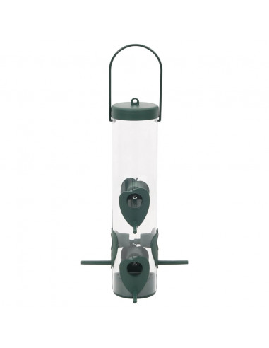 Mangiatoie per Uccelli 3 pz Verde Scuro 17x17x32 cm