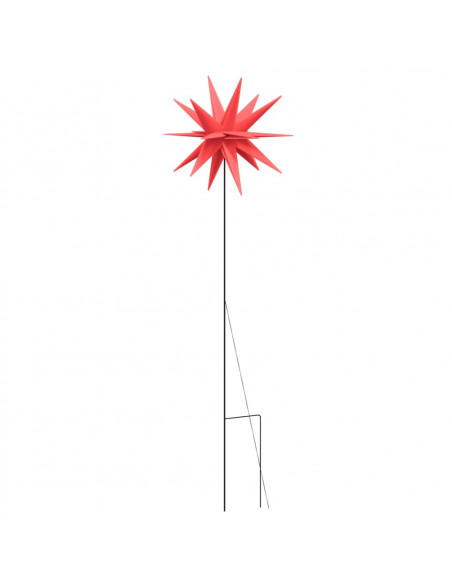 Luce di Natale con Picco Terra e LED Pieghevole Rossa 57 cm