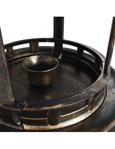 Bagnetto per Uccelli Decorativa con Luci LED Solari in Plastica