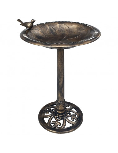 Vaschetta Bagnetto per Uccelli da Giardino Bronzo in Plastica