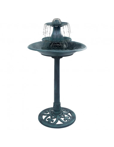 Vasca da Bagno per Uccelli con Fontana Verde 50x91 cm in Plastica