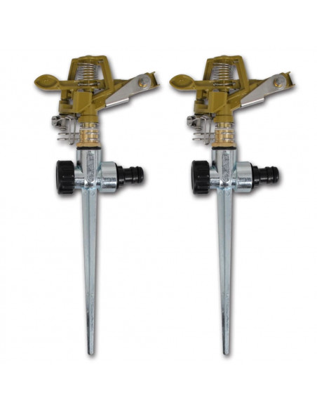 Set 2 pz Spruzzatore giardino innaffiatura con picchetto metallo zinco