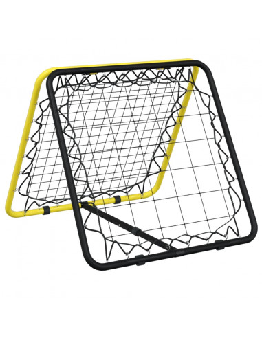 Rimbalzatore Calcio Doppio Lato Regolabile Giallo Nero Acciaio