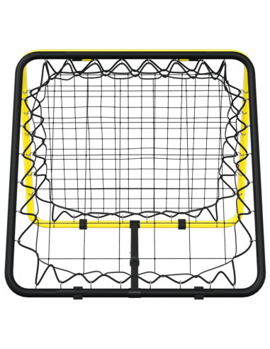 Rimbalzatore Calcio Doppio Lato Regolabile Giallo Nero Acciaio