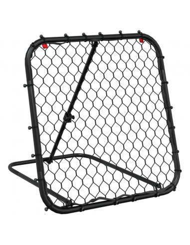 Rimbalzatore da Calcio Regolabile Nera 84x73x60-80 cm Acciaio