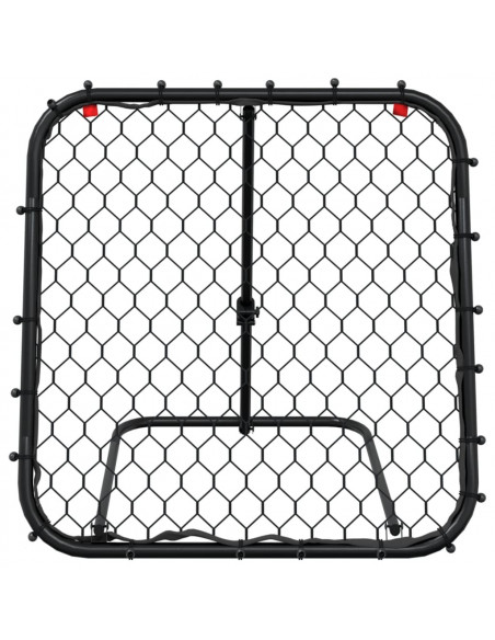Rimbalzatore da Calcio Regolabile Nera 84x73x60-80 cm Acciaio