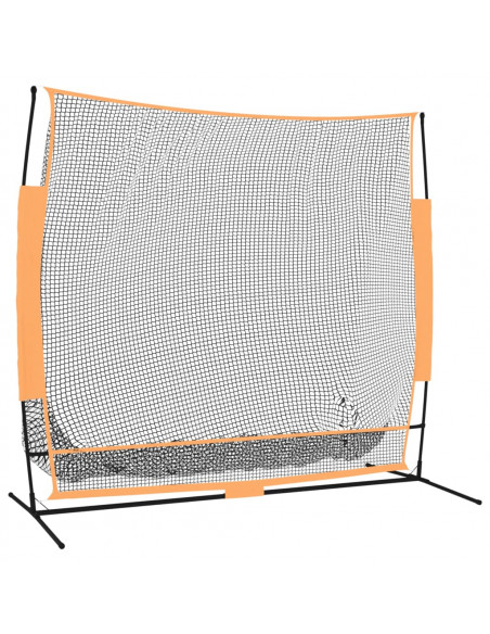 Rete da Golf Nera e Arancione 215x107x216 cm in Poliestere