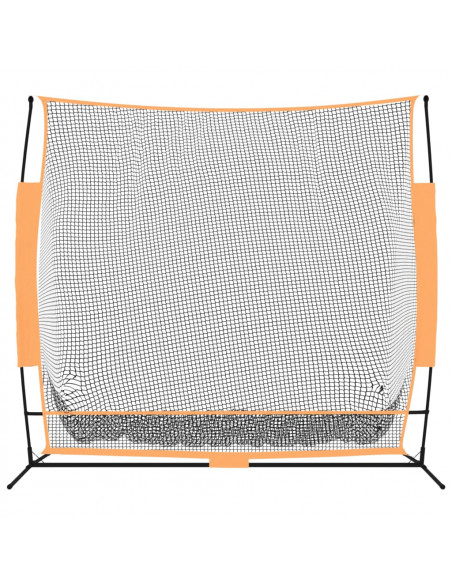 Rete da Golf Nera e Arancione 215x107x216 cm in Poliestere