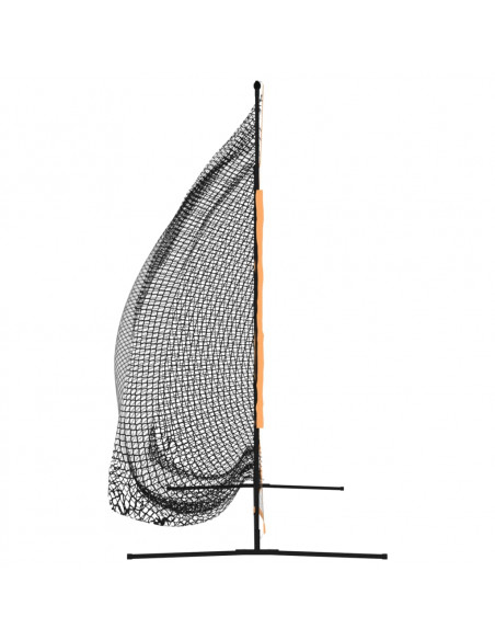 Rete da Golf Nera e Arancione 215x107x216 cm in Poliestere