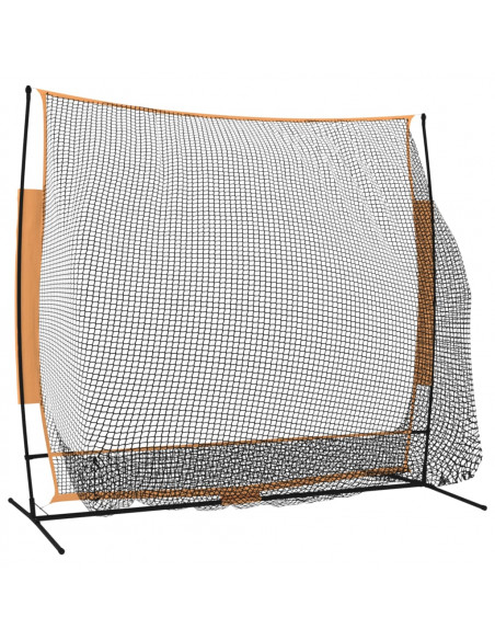 Rete da Golf Nera e Arancione 215x107x216 cm in Poliestere