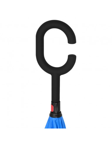 Ombrellone con Maniglia a C Nero 108 cm