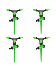 Irrigatori Rotanti 4 pz Verdi e Neri 16x13,5x25,5 cm ABS e PP 2