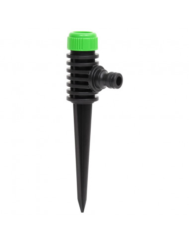 Irrigatori Rotanti 6 pz Verdi e Neri 3x6x19,5 cm ABS e PP