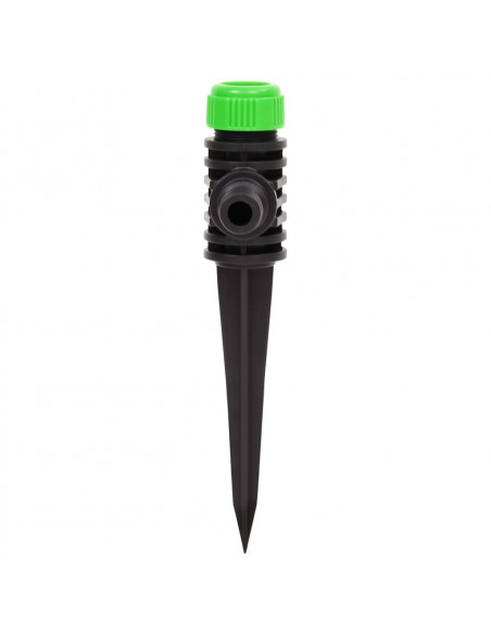 Irrigatori Rotanti 6 pz Verdi e Neri 3x6x19,5 cm ABS e PP
