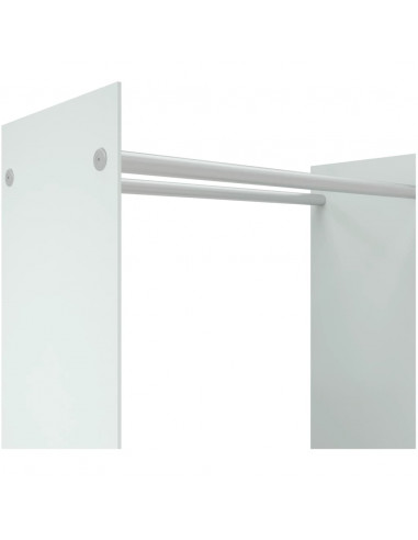 Porta Legna Bianco 80x35x100 cm in Vetro Temperato