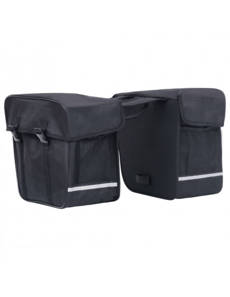 Borsa Doppia Bicicletta Impermeabile per Portapacchi 35 L Nero