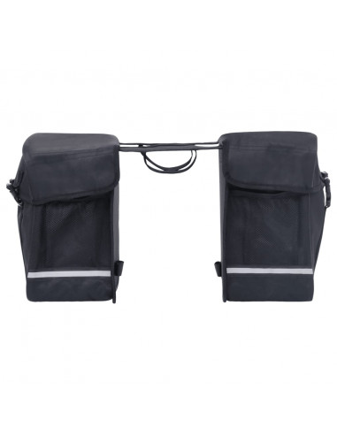 Borsa Doppia Bicicletta Impermeabile per Portapacchi 35 L Nero