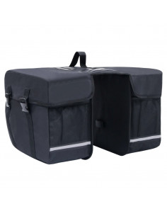 Borsa Doppia Bicicletta Impermeabile per Portapacchi 35 L Nero 2