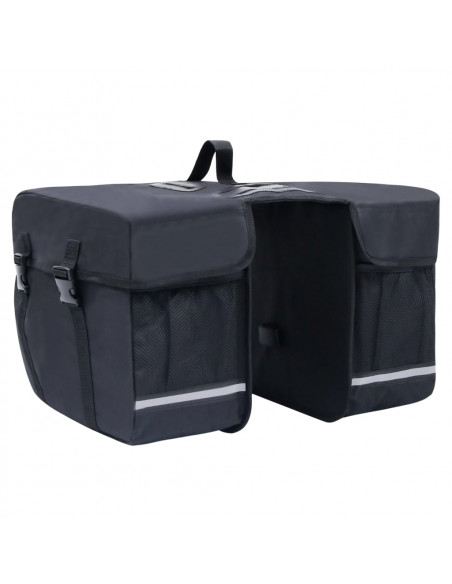 Borsa Doppia Bicicletta Impermeabile per Portapacchi 35 L Nero