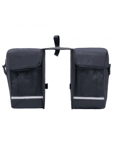 Borsa Doppia Bicicletta Impermeabile per Portapacchi 35 L Nero