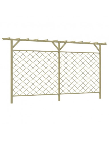Recinzione di Lattice con Pergolato per Giardino in Legno