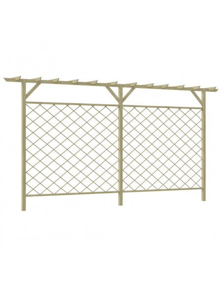 Recinzione di Lattice con Pergolato per Giardino in Legno