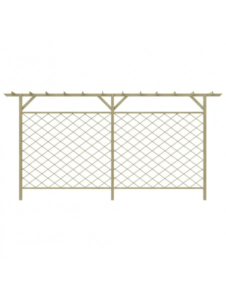 Recinzione di Lattice con Pergolato per Giardino in Legno
