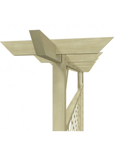 Recinzione di Lattice con Pergolato per Giardino in Legno