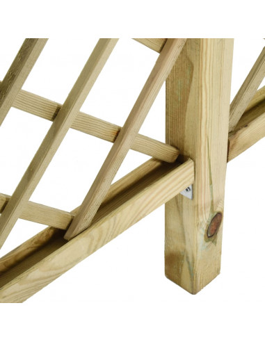 Recinzione a Traliccio con Pergolato 300x50x200cm Legno di Pino
