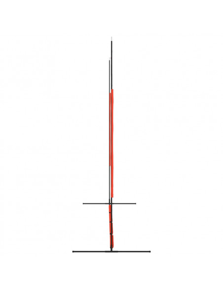 Rete Baseball Rossa e Nera 369x107x271 cm Acciaio e Poliestere