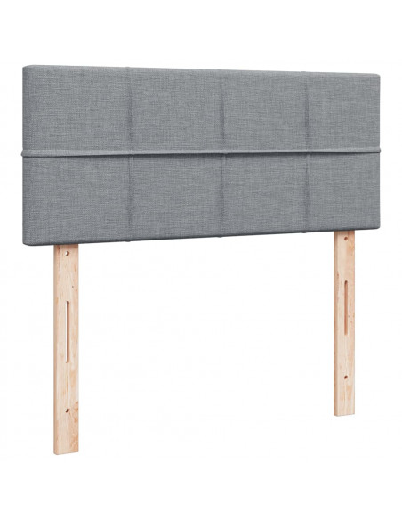 Giroletto a Molle con Materasso Grigio Chiaro 120x200cm Tessuto