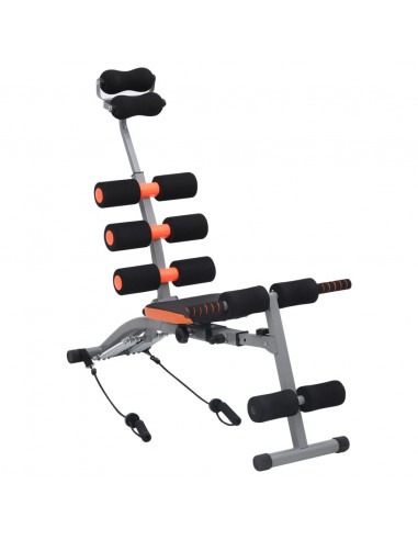 Attrezzo Panca per Allenamento Addominali con Corde Elastiche