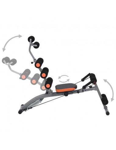 Attrezzo Panca per Allenamento Addominali con Corde Elastiche