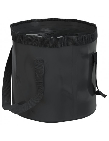Secchi Pieghevoli 2 pz Neri 20 L in PVC