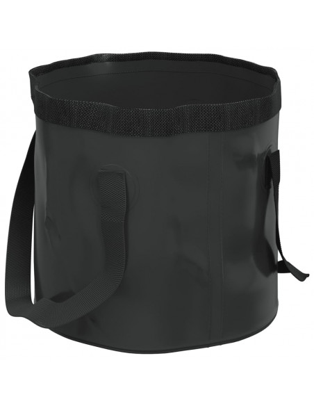 Secchi Pieghevoli 2 pz Neri 20 L in PVC
