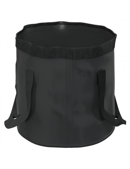 Secchi Pieghevoli 2 pz Neri 20 L in PVC