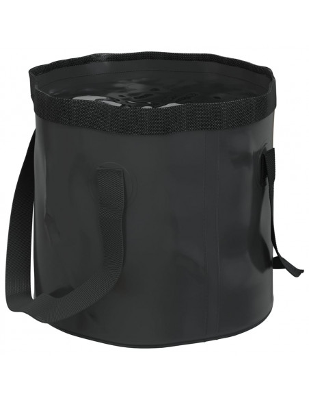 Secchi Pieghevoli 2 pz Neri 30 L in PVC