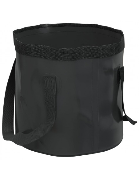Secchi Pieghevoli 2 pz Neri 30 L in PVC