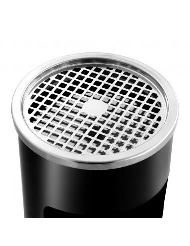 Pattumiera con Posacenere da Parete in Acciaio 26 L Nera