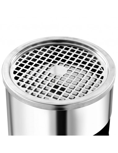 Pattumiera con Posacenere da Parete Acciaio Inox 26 L