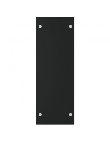 Porta Legna Nero 40x35x100 cm in Vetro Temperato