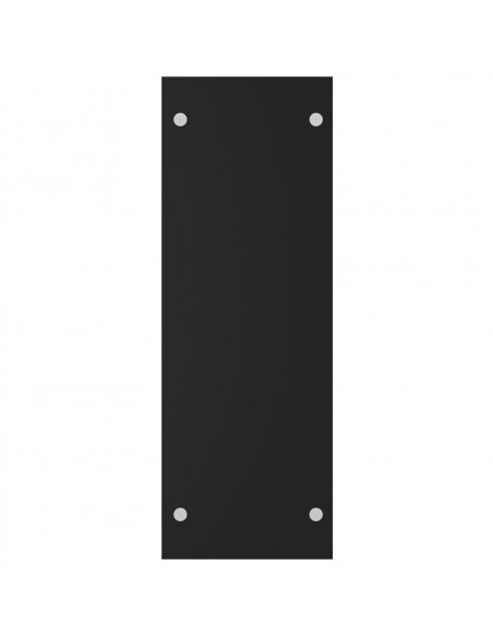 Porta Legna Nero 40x35x100 cm in Vetro Temperato