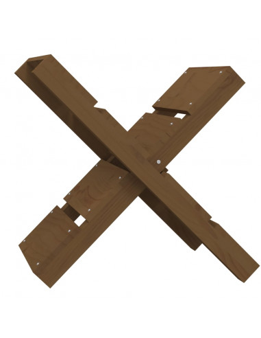 Portaceppi Miele 47x39,5x48 cm in Legno Massello di Pino